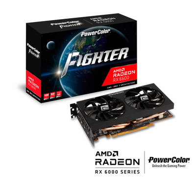 Kartelë grafike PowerColor AXRX 6600 8GBD6-3DH AMD Radeon RX 6600 8 GB GDDR6