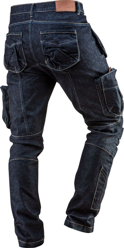 Pantallona pune Neo Work 5-pocket Denim, XXL, blu