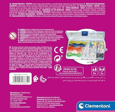 Set krijimi byzylykësh me mesazhe Clementoni Creative Activities, për kalamaj, shumëngjyrësh