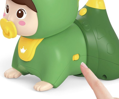 Lodër interaktive Woopie Crawling Baby, me muzikë dhe drita, për kalamaj 18m+, jeshile