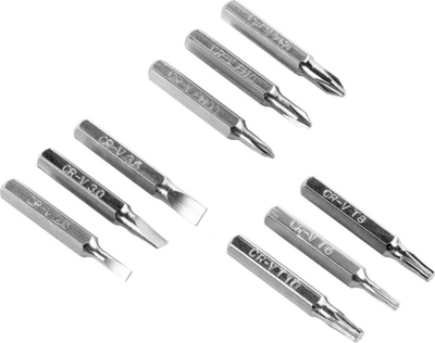 Kaçavidë precize Rebel Precision Screwdriver, 9 bitë, xhepi, gri