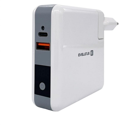 Karikues udhëtimi Evelatus EWC06, wireless 15W, 6700mAh, i bardhë