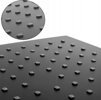 Kolonë dushi Laveo Drop Black, kokë katrore rain shower, sistem kundër gëlqeres, e zezë