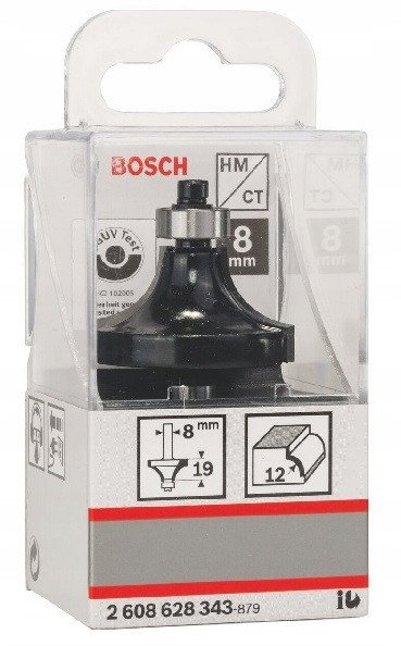 Frezë rrethimi Bosch 2608628343, 8 x 36.7 x 60 mm, e argjendtë