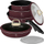 Set tenxheresh dhe tiganësh Berlinger Haus BH-8254 Leonardo, 9 pjesë, veshje titanium, burgundy
