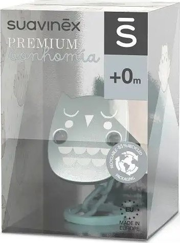 Kapëse zinxhir për biberon Suavinex Premium Matte, efekt metalik, +0m, jeshile