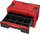 Set kuti veglash Qbrick System One 2.0 Drawer 2 Plus Expert, 2 sirtarë, modulare, e kuqe