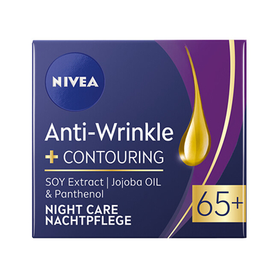 Krem nate për fytyrë Nivea Anti-Wrinkle Contouring Night Care 65+, 50 ml