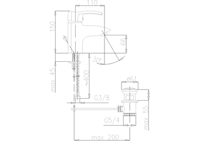 Rubinet KFA (4202-815-00), krom