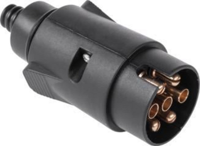 Prizë plastike për rimorkio, 12 / 24V, 7 pins, e zezë