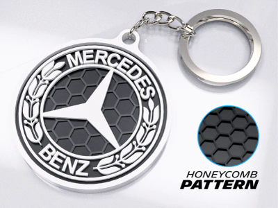 Varëse për çelësa Eterra Mercedes v2, e zezë/bardhë
