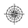 Dekor metalik Decortie Compass, (45 x 45cm)