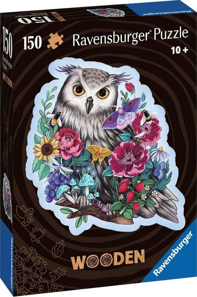 Puzzle druri Ravensburger Mysterious Owl, 150 copa, shumëngjyrësh