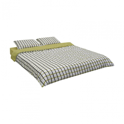 Set shtrati KS Checker, king size, mikrofibër 100% poliester, shumëngjyrësh