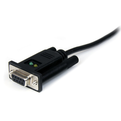 Kabllo adapter USB në serial StarTech me 1 port, RS232 DB9 Null Modem, 1.8m, e zezë