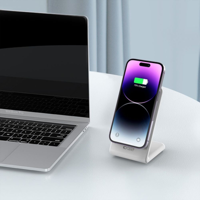 Karikues me valë Tech-Protect QI15W-A23 MagSafe, 15W, për iPhone 12 13 14 15, i bardhë