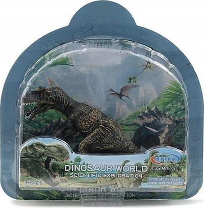 Figurë dinosauri për zbukurim, e vogël dhe shumëngjyrëshe