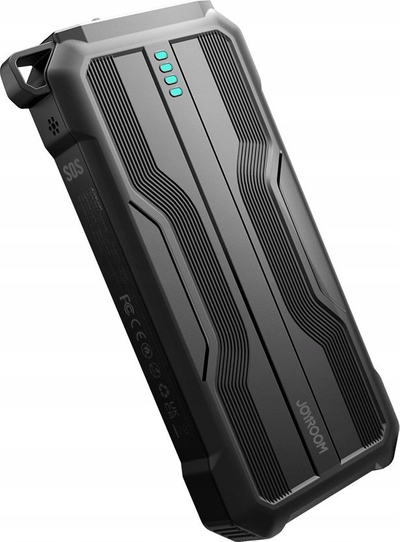 Powerbank Joyroom JR-L016, 10000mAh, me kabllo të futura brenda USB-C, micro USB edhe Lightning, i zi