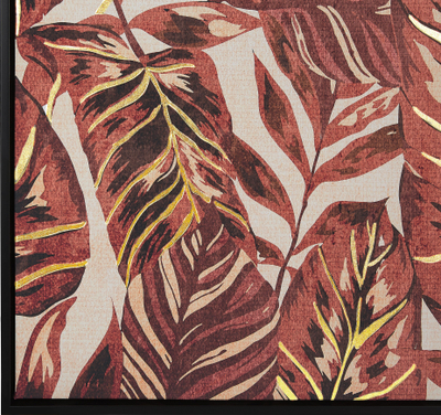 Pikturë murale FLORESTA Canvas, 63x99 cm, me lule, ngjyrë burgundy