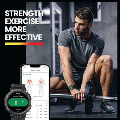 Orë e mençur Amazfit T-Rex 2, Desert Khaki