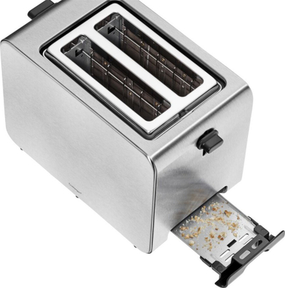 Toaster WMF Stelio Edition, për 2 feta, 1050W, ngjyrë argjendtë
