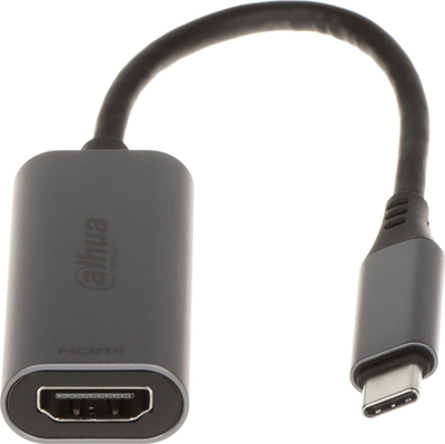 Adapter USB C në HDMI Dahua, 4K 60Hz, trup alumini, ngjyrë gri
