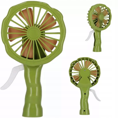Ventilator portativ lodër Mega Creative, dorezë me pomë, për fëmijë, i gjelbër