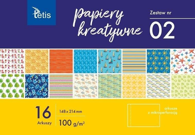 Letra kreative Tetis Creative Papers Set 2, A5, 16 fletë, shumëngjyrëshe