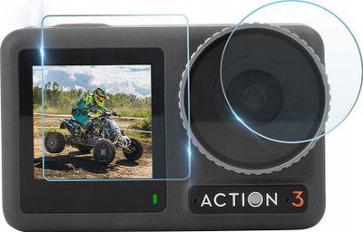 Xham mbrojtës Sunnylife për DJI Osmo Action 3, për lentë dhe ekranet, tempered glass, transparent