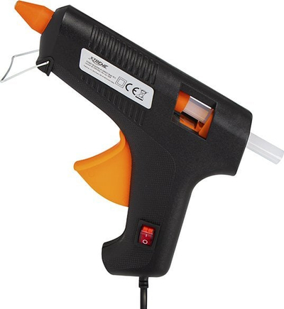Pistoletë ngjitëse me silikon 100W, diametër shkopi 11mm, e bardhë