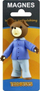Magnet dekorativ Teddy Floppy Ear Pajamas, për frigorifer, shumëngjyrësh