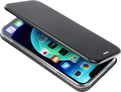 Këllëf portofol Forcell Elegance për iPhone 14, me magnet, me mbajtëse, i zi