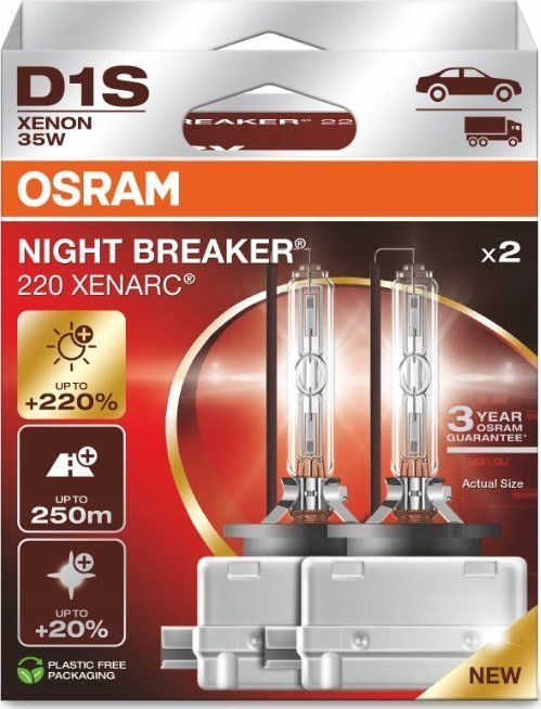 Llambë xenon makine Osram Night Breaker 220 Xenarc D1S, 35W, 85V, e bardhë