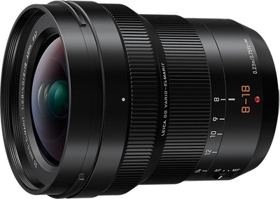 Objektiv Panasonic Leica DG Vario-Elmarit 8-18mm F2.8-4, Micro Four Thirds, diametër filtri 67mm, i zi