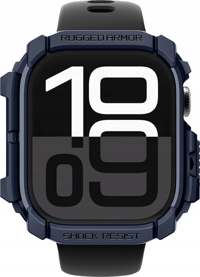 Kapele mbrojtëse Spigen Rugged Armor për Apple Watch 10 42mm, blu marinë