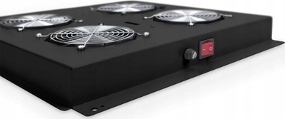 Njesi ftohëse çatie Digitus Unique Varioflex N, 4 ventilatorë, termostat i rregullueshëm, e zezë