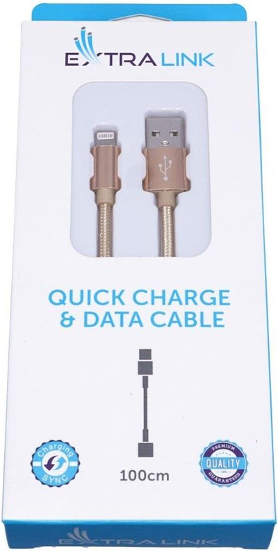 Kabllo Lightning Extralink, 1m, 2A, gold