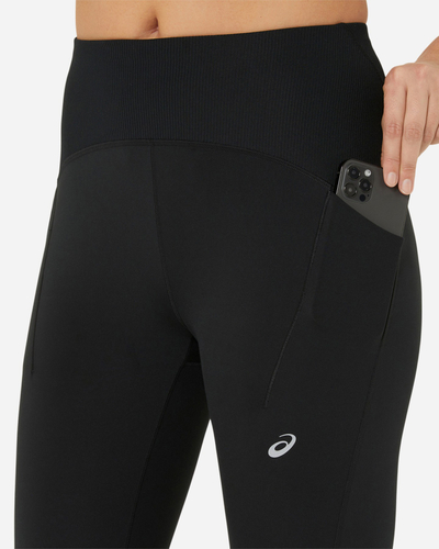 Getra vrapimi Asics Road Winter High Waist, termike, për femra, të zeza