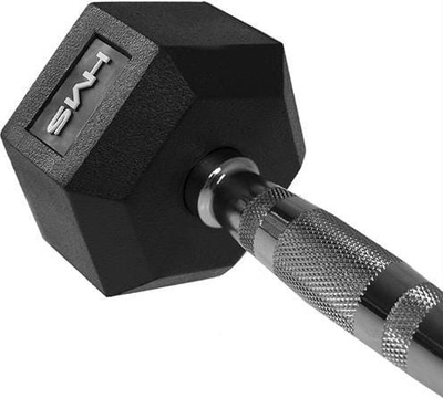 Hantel HMS HEX PRO, 32.5 kg, çelik me veshje gome