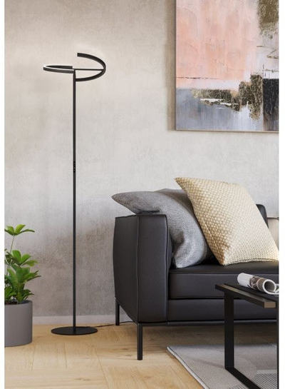 Lampë dyshemeje EGLO Castelpoto 901972, 17.6W, LED, e zezë