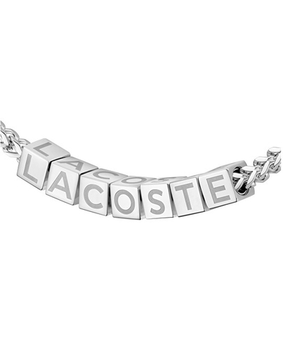 Byzylyk për meshkuj Lacoste Script 2040521, i argjendtë