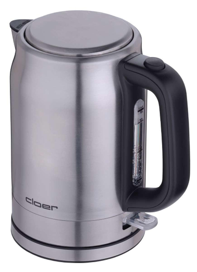 Електричен чајник Cloer 4529, 1.7L, 2200W, сребрен