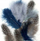 Set puplash zbukuruese Feathers Marabou dhe Guinea Fowl, 18 copë, gri edhe blu