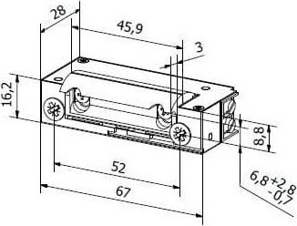 Elektroshembës HARTTE XS00U-B, 12-24V AC/DC, i fortë, ngjyrë metalike