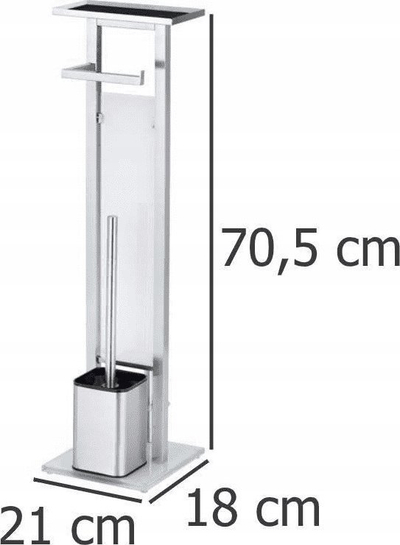 Set WC Wenko 23364100, çelik inox, me raft, argjendtë