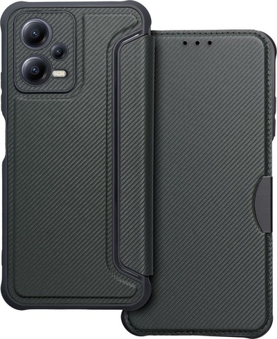 Mbulesë telefoni Tok Razor Book për Xiaomi Redmi Note 12 5G, me xhep karte, mbyllje magnetike, jeshile e errët