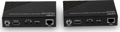 Zgjatues KVM Lindy 100m Cat.6, HDMI 4K 60Hz, USB RS232, i zi