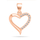 Set Vathë dhe pendant për femra Brilio Silver Heart SET270R, të artë rozë