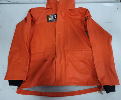 Xhaketë shiu Helly Hansen PU Gale, e papërshkueshme nga uji, me kapuç, portokalli e errët