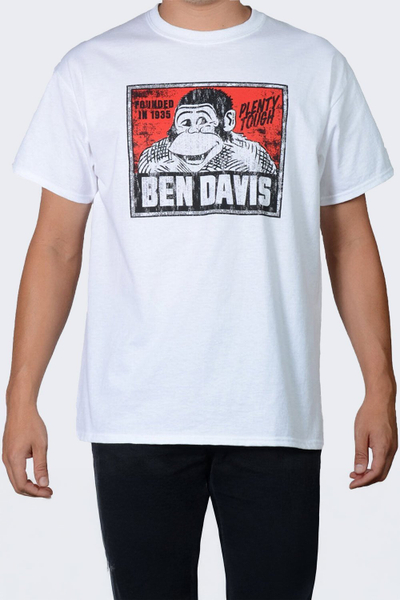 Bluzë Ben Davis me logo vintage 9040, pambuk 100%, e bardhë